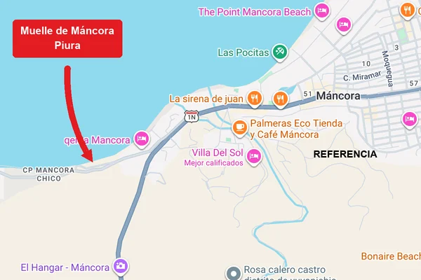 Cómo llegar al Muelle de Máncora: ubicación del embarcadero, estacionamiento y punto de referencia